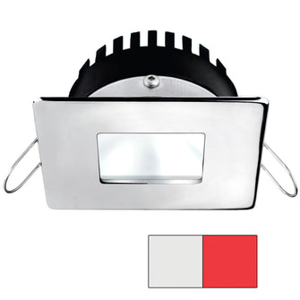 i2Systems Apeiron PRO A506 6W Spring Mount Light - Square/Square - Cool White & Red - Polished Chrome Finish | A506-14AAG-H