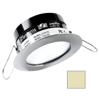 i2Systems Apeiron PRO A503 - 3W Spring Mount Light - Round - Warm White - Brushed Nickel Finish | A503-41CBBR