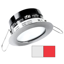 i2Systems Apeiron PRO A503 - 3W Spring Mount Light - Round - Cool White & Red - Brushed Nickel Finish | A503-41AAG-H