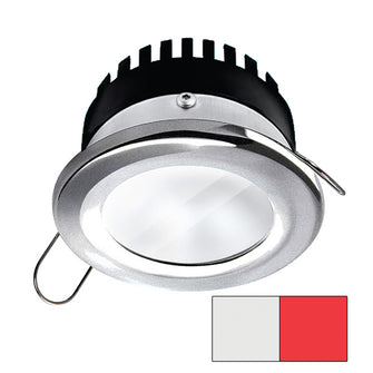 i2Systems Apeiron PRO A506 - 6W Spring Mount Light - Round - Cool White & Red - Brushed Nickel Finish | A506-41AAG-H