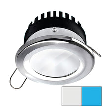 i2Systems Apeiron PRO A506 - 6W Spring Mount Light - Round - Cool White & Blue - Brushed Nickel Finish | A506-41AAG-E