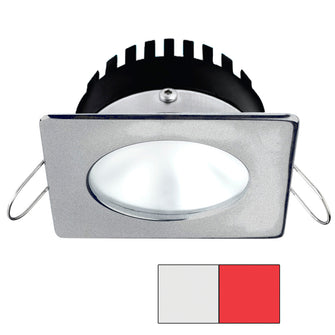 i2Systems Apeiron PRO A506 - 6W Spring Mount Light - Square/Round - Cool White & Red - Brushed Nickel Finish | A506-42AAG-H