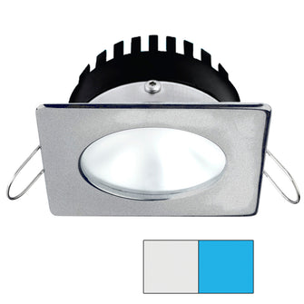 i2Systems Apeiron PRO A506 - 6W Spring Mount Light - Square/Round - Cool White & Blue - Brushed Nickel Finish | A506-42AAG-E