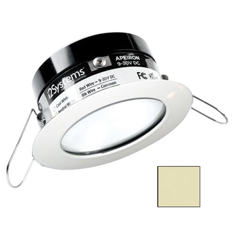 i2Systems Apeiron PRO A503 - 3W Spring Mount Light - Round - Warm White - White Finish | A503-31CBBR