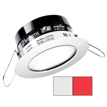 i2Systems Apeiron PRO A503 - 3W Spring Mount Light - Round - Cool White & Red - White Finish | A503-31AAG-H