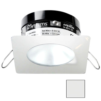 i2Systems Apeiron PRO A503 - 3W Spring Mount Light - Square/Round - Cool White - White Finish | A503-32AAG