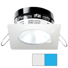 i2Systems Apeiron PRO A503 - 3W Spring Mount Light - Square/Round - Cool White & Blue - White Finish | A503-32AAG-E