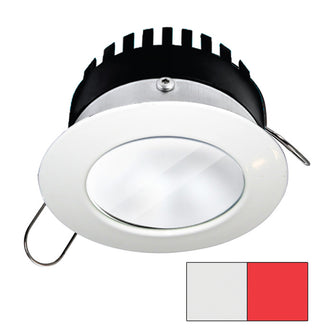 i2Systems Apeiron PRO A506 - 6W Spring Mount Light - Round - Cool White & Red - White Finish | A506-31AAG-H