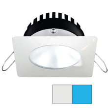 i2Systems Apeiron PRO A506 - 6W Spring Mount Light - Square/Round - Cool White & Blue - White Finish | A506-32AAG-E