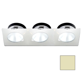 i2Systems Apeiron A1110Z - 4.5W Spring Mount Light - Triple Round - Warm White - White Finish | A1110Z-36CAB