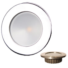 Lunasea "ZERO EMI&rdquo; Recessed 3.5&rdquo; LED Light - Warm White w/Polished Stainless Steel Bezel - 12VDC | LLB-46WW-0A-SS