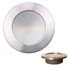 Lunasea &ldquo;ZERO EMI&rdquo; Recessed 3.5&rdquo; LED Light - Warm White w/Brushed Stainless Steel Bezel - 12VDC | LLB-46WW-0A-BN