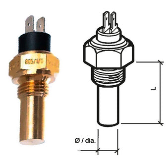 Veratron Coolant Temperature Sensor - 40&deg; to 120&deg;C - 3/8 - 18 DRYSEAL NPTF | 323-805-001-005N