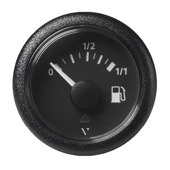 Veratron 52mm (2-1/16") ViewLine Fuel Tank Level Gauge - 0 to 1/1 - Black Dial & Round Bezel | A2C59514079