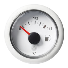 Veratron 52mm (2-1/16") ViewLine Fuel Tank Level Gauge - 0 to 1/1 - White Dial & Round Bezel | A2C59514182