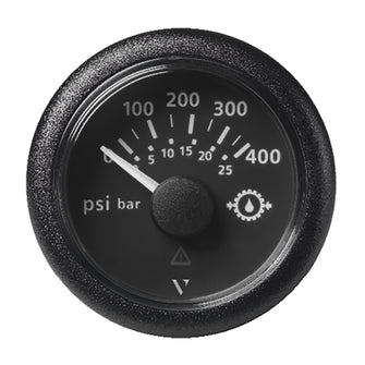 Veratron 2-1/16" (52mm) ViewLine Transmission Oil Pressure 400 PSI/25 Bar - Black Dial & Round Bezel | A2C59514145