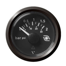 Veratron 52MM (2-1/16") ViewLine Boost Pressure Gauge 2 Bar/30 PSI - Black Dial & Triangular Bezel | A2C59514152