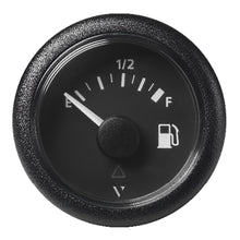 Veratron 52MM (2-1/16") ViewLine Fuel Level Gauge Empty-Full - 90-4 OHM - Black Dial & Round Bezel | A2C59514088