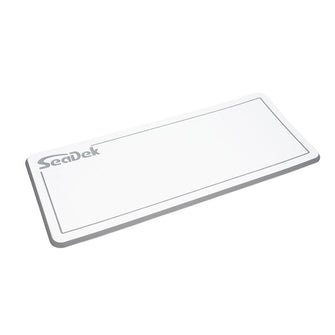 SeaDek Small Helm Pad - White/Storm Grey w/SeaDek Logo | 37925-80375