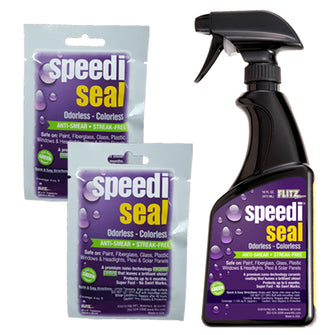 Flitz Speedi Seal 16oz Spray Bottle w/2-8" x 8" Towelette Packet | MX32806MX32801