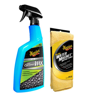 Meguiars Hybrid Ceramic Wax w/Water Magnet Microfiber Drying Towel - 22" x 30" | G190526-X2000KIT