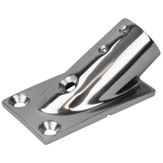 Sea-Dog Rail Base Fitting Rectangular Base 30&deg; 316 Stainless Steel - 1-7/8" x 3-3/16" - 1" OD | 281301-1