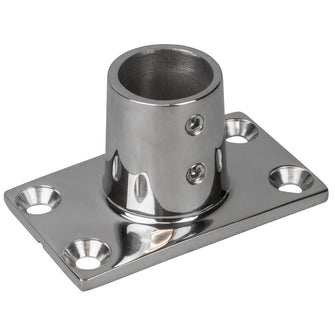 Sea-Dog Rail Base Fitting Rectangular Base 90&deg; 316 Stainless Steel - 1-7/8" x 3-3/16" - 1" OD | 281901-1