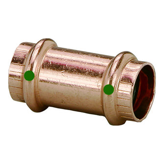 Viega ProPress 1/2" Copper Coupling w/o Stop - Double Press Connection - Smart Connect Technology | 78172