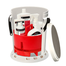 Shurhold 5 Gallon White Bucket Kit - Includes Bucket, Caddy, Grate Seat, Buff Magic, Pro Polish Brite Wash, SMC & Serious Shine | 2465