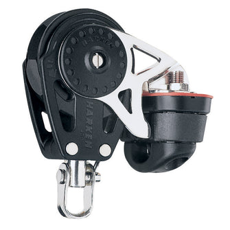 Harken 40mm Carbo Single Ratchet Block w/Swivel Becket & Cam Cleat | 2610