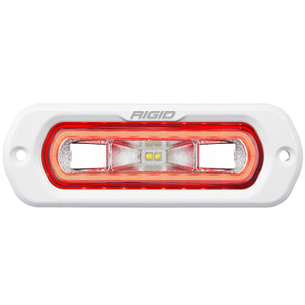 RIGID Industries SR-L Series Marine Spreader Light - White Flush Mount - White Light w/Red Halo | 51202