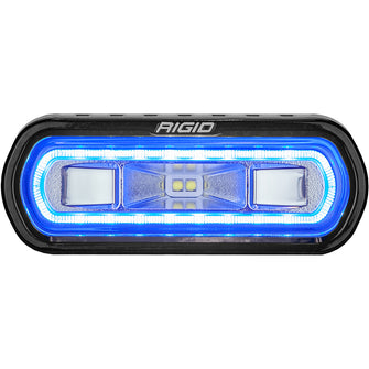 RIGID Industries SR-L Series Marine Spreader Light - Black Surface Mount - White Light w/Blue Halo | 52101