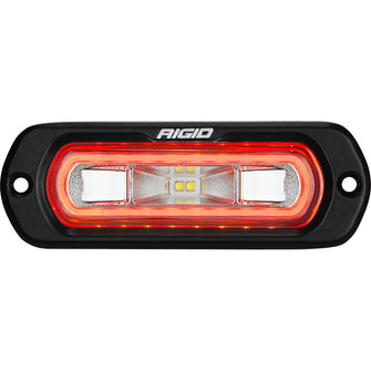 RIGID Industries SR-L Series Marine Spreader Light - Black Flush Mount - White Light w/Red Halo | 52202