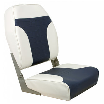 Springfield High Back Multi-Color Folding Seat - White/Blue | 1040667