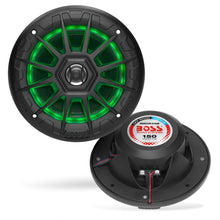 Boss Audio MRGB55B 5.25" Marine Speakers w/RGB Lighting - Black | MRGB55B