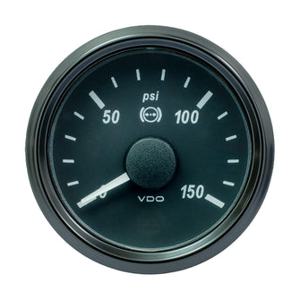 VDO SingleViu 52mm (2-1/16") Brake Pressure Gauge - 150 PSI - 0-180 Ohm | A2C3833480030