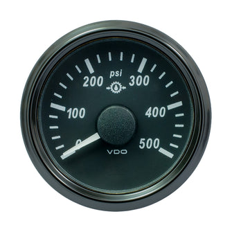 VDO SingleViu 52mm (2-1/16") Gear Pressure Gauge - 500 PSI - 0-4.5V | A2C3832740030