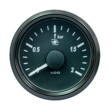 VDO SingleViu 52mm (2-1/16") Turbo Pressure Gauge - 2 Bar - 0-180 Ohm | A2C3833490030