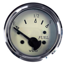 VDO Cockpit Marine 52MM (2-1/16") Fuel Level Gauge - White Dial/Chrome Bezel | 301-15278