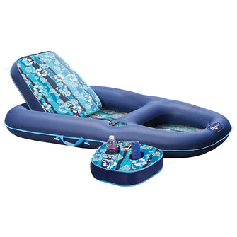 Aqua Leisure Ultimate 2-in-1 Lounge & Caddy - Hibiscus Flip | AQL4046HB2B