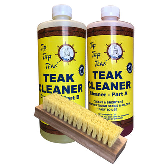 Tip Top Teak Cleaner Kit Part A & Part B w/Brush | TK860