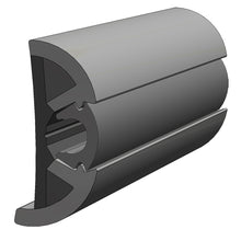 TACO SuproFlex Rub Rail Kit Gray w/Gray Insert - 2"H x 1.2"W x 80L | V11-9990GRD80-2
