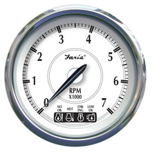 Faria Newport SS 4" Tachometer w/System Check Indicator f/Johnson/Evinrude Gas Outboard - 7000 RPM | 45000