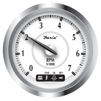 Faria Newport SS 4" Tachometer w/System Check Indicator f/Suzuki Gas Outboard - 0 to 7000 RPM | 45001