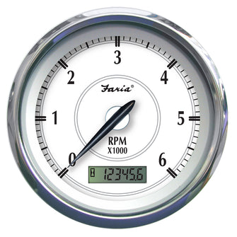 Faria Newport SS 4" Tachometer w/Hourmeter f/Gas Outboard - 7000 RPM | 45005