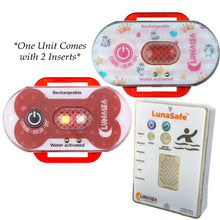 Lunasea Child/Pet Safety Water Activated Strobe Light w/RF Transmitter - Red Case | LLB-63RB-E0-K1