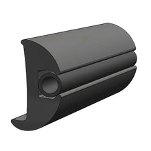 TACO Flexible Vinyl Black Rub Rail 1-1/16" x 1-7/8" 50L | V11-2423BKA50-1