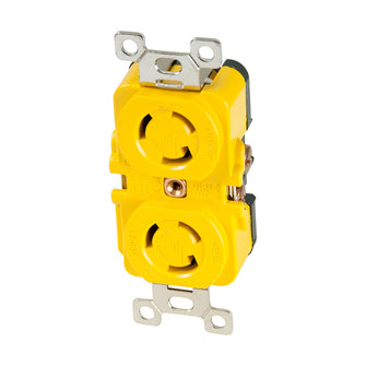 Marinco Locking Receptacle - 15A, 125V - Yellow | 4700CR