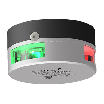 Lopolght Series 201-003 - Starboard & Port Sidelight - 2NM - Reverse Horizontal Mount - Green/Red - Silver Housing | 201-003-REVERSE