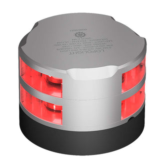 Lopolight Series 200-014 - Double Stacked Navigation Light - 2NM - Horizontal Mount - Red - Silver Housing | 200-014G2ST